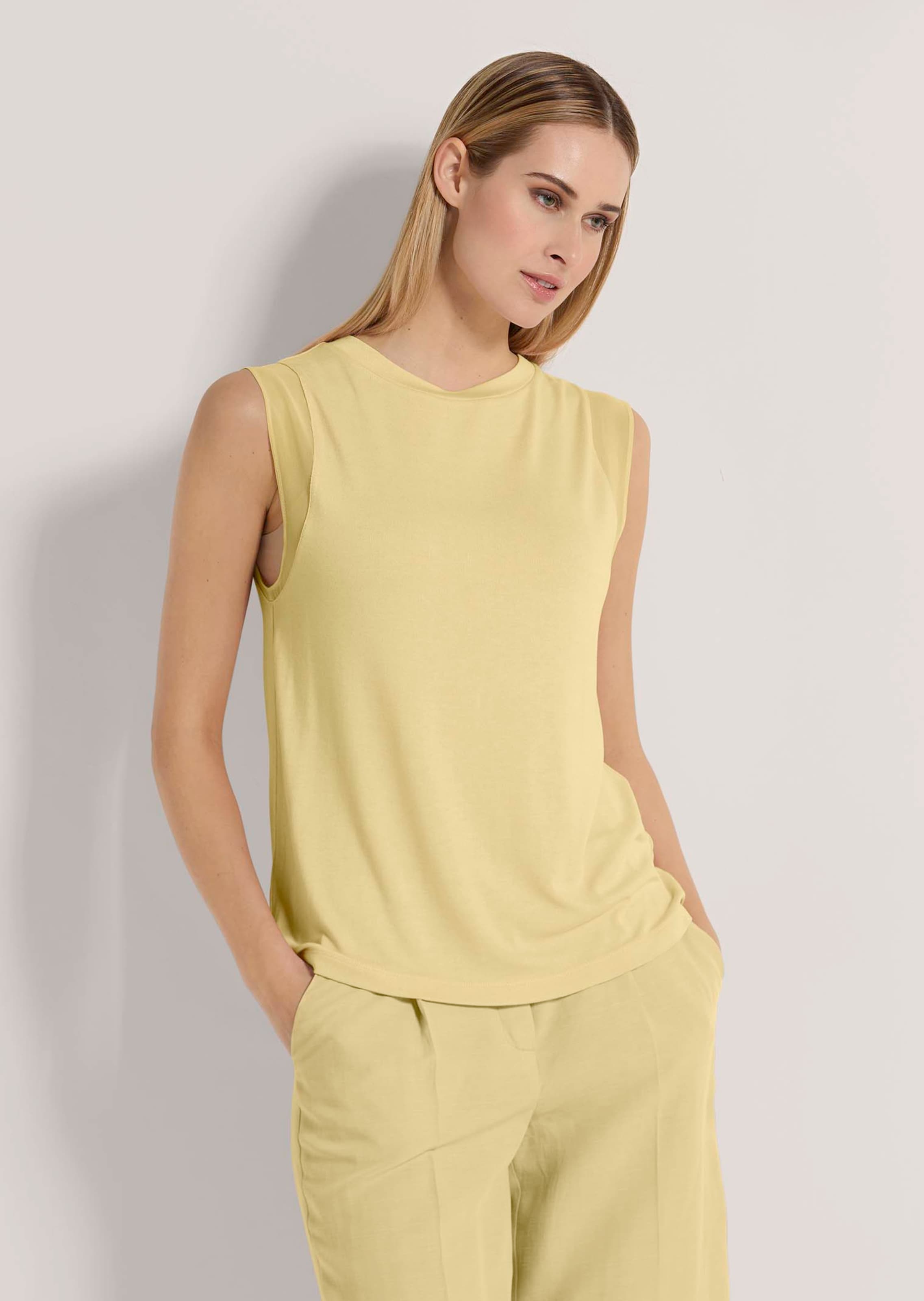 Ärmelloses Shirt mit Transparenz-Effekt