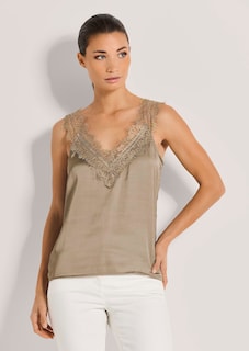 Top en satin avec dentelle thumbnail 2