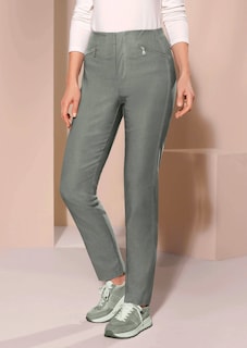 Pantalon en bengaline LOUISA. Coupe ajustée. Intérieur légèrement molletonné. thumbnail 7