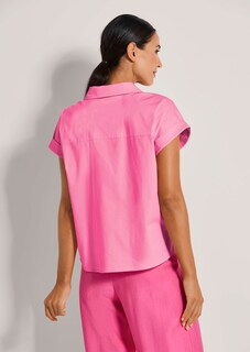 Kurzärmelige Bluse mit Seitenschlitzen thumbnail 4