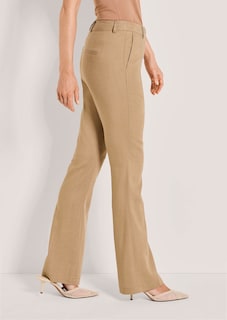 Luftige Bootcut-Hose mit Bügelfalten thumbnail 5