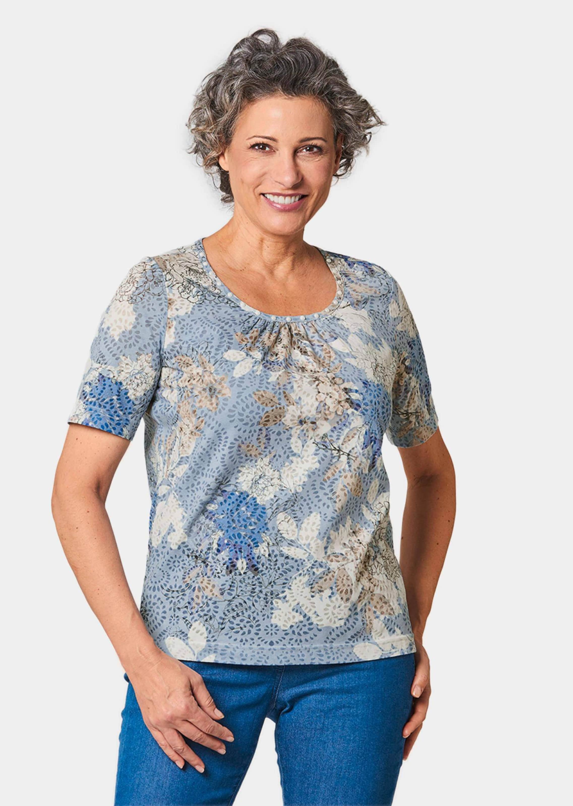 Gedessineerd shirt met pareltjes