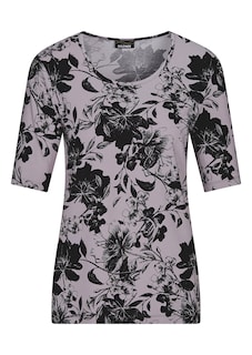 Jersey-Shirt mit Blumenprint thumbnail 4