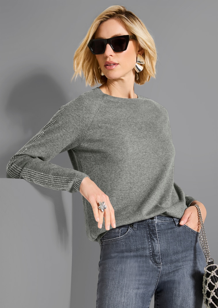 Jumper with rhinestone detailing