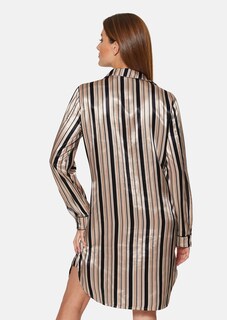 Satin-Sleepshirt in edlem Streifendessin thumbnail 4