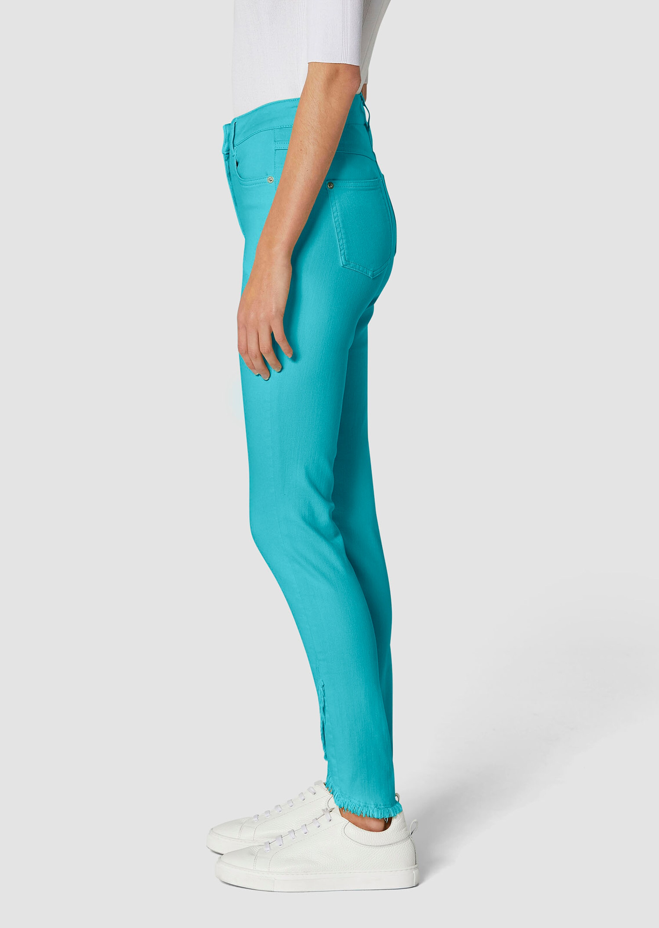 Slim-fit jeans with frayed hem thumbnail 5