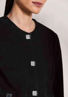Lederjacke mit Zierknöpfen aus Ziegenvelours thumbnail 5