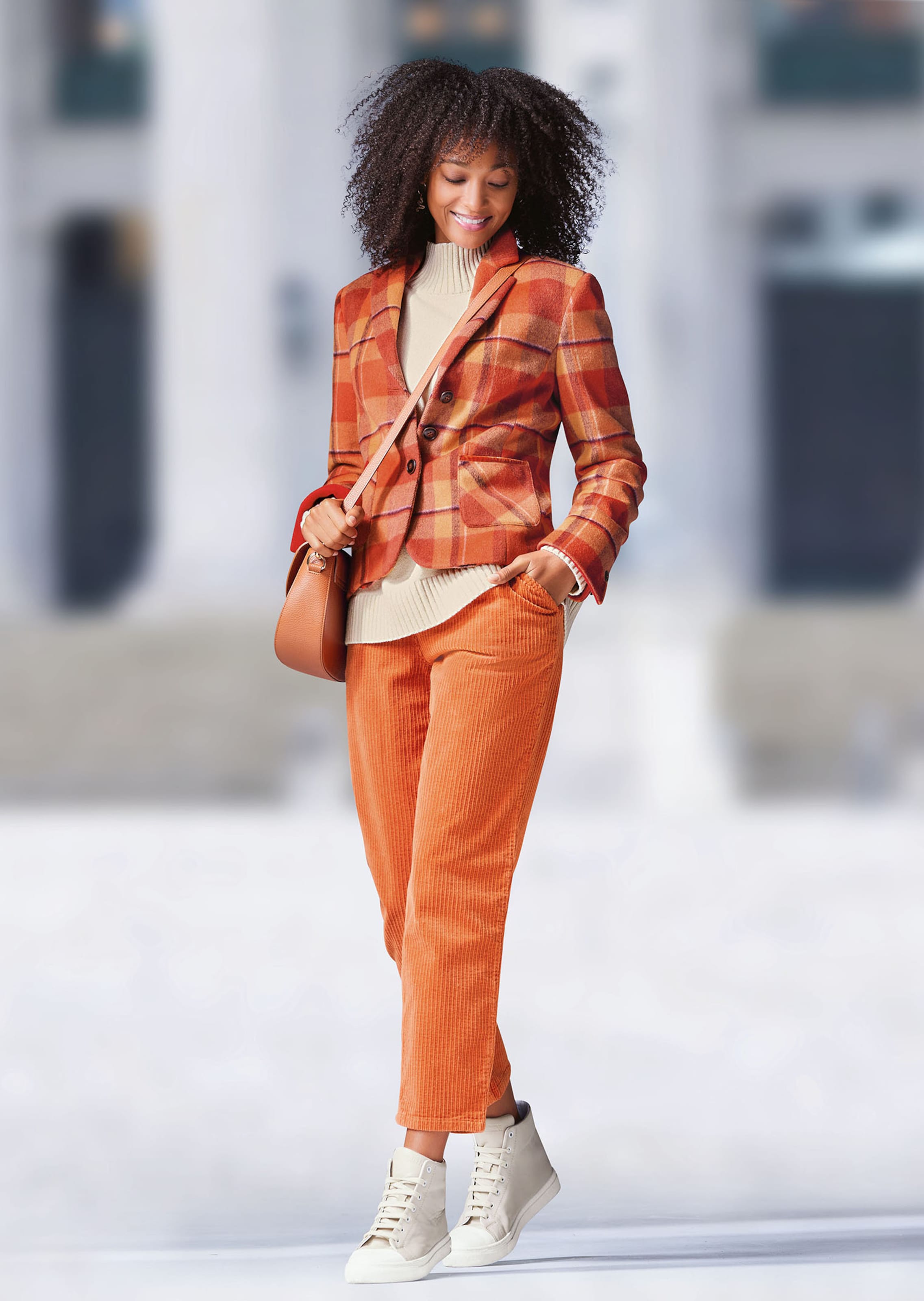 Blazer à carreaux