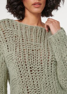 Grobstrick-Pullover mit U-Boot-Ausschnitt thumbnail 6
