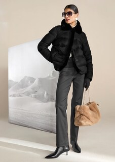 Steppjacke mit Teddyfellkragen thumbnail 1