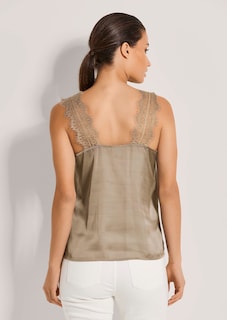 Top en satin avec dentelle thumbnail 4