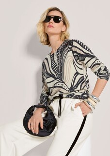 Feinstrick-Pullover mit Fantasy-Print thumbnail 5