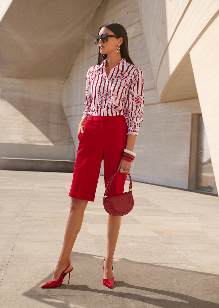 Elegante Jersey-Bermuda mit Stretch