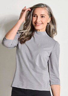 Shirt aus glänzendem Viskose-Jersey thumbnail 7