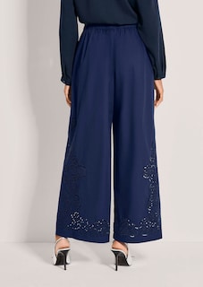 Pantalon à jambes larges et broderie anglaise thumbnail 4
