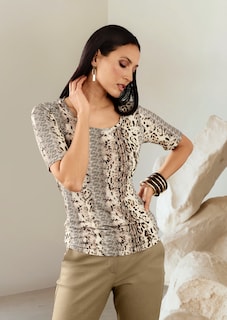 Rundhals-Shirt mit Animal-Print thumbnail 1