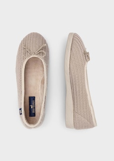 Pantoufles ballerines effet tricot thumbnail 2