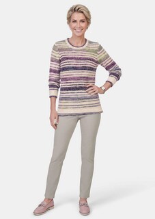 Pull en tricot à rayures multicolores thumbnail 2