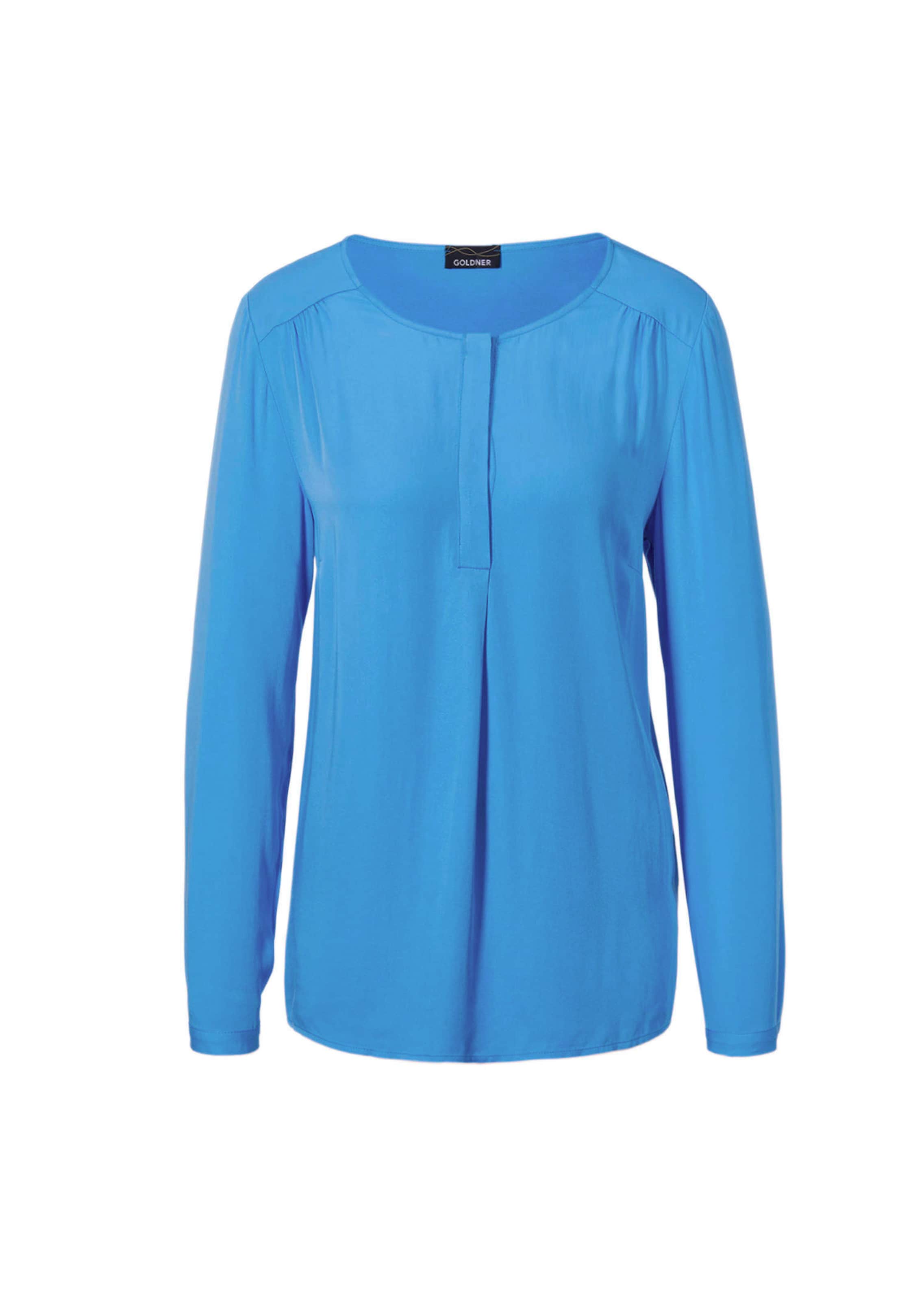 Flatteuze blouse zonder sluiting met modieuze kraag