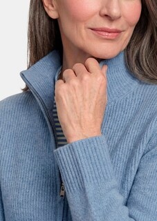 Strickjacke in Rippenstruktur mit Reissverschluss thumbnail 5