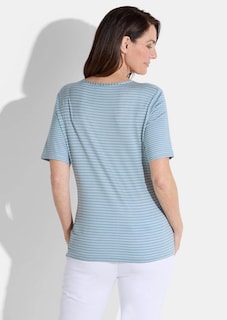 Jersey-Shirt mit Streifenmuster thumbnail 2