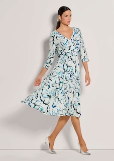 Langes Kleid im Wickel-Look thumbnail 3