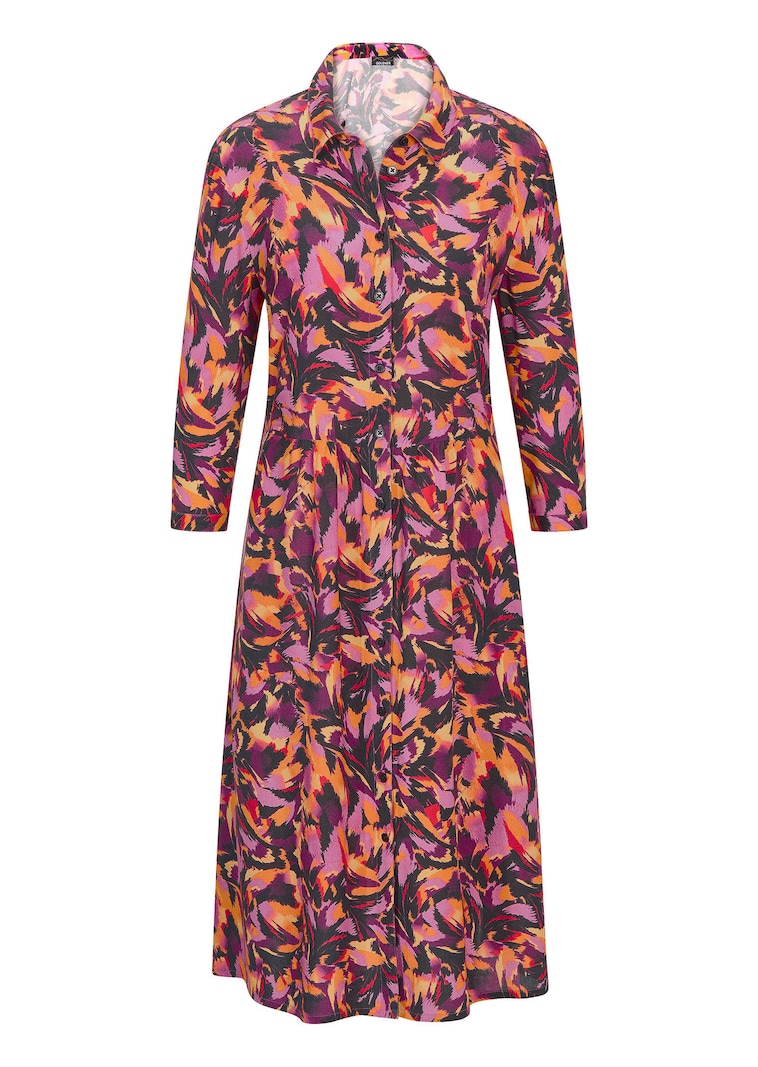 Hemdblusenkleid aus reiner Viskose