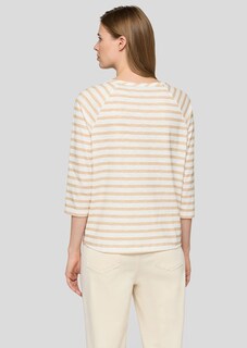 Gestreept shirt van katoen met motiefprint thumbnail 3