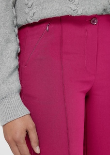 Slanke stretchbroek met biezen thumbnail 6