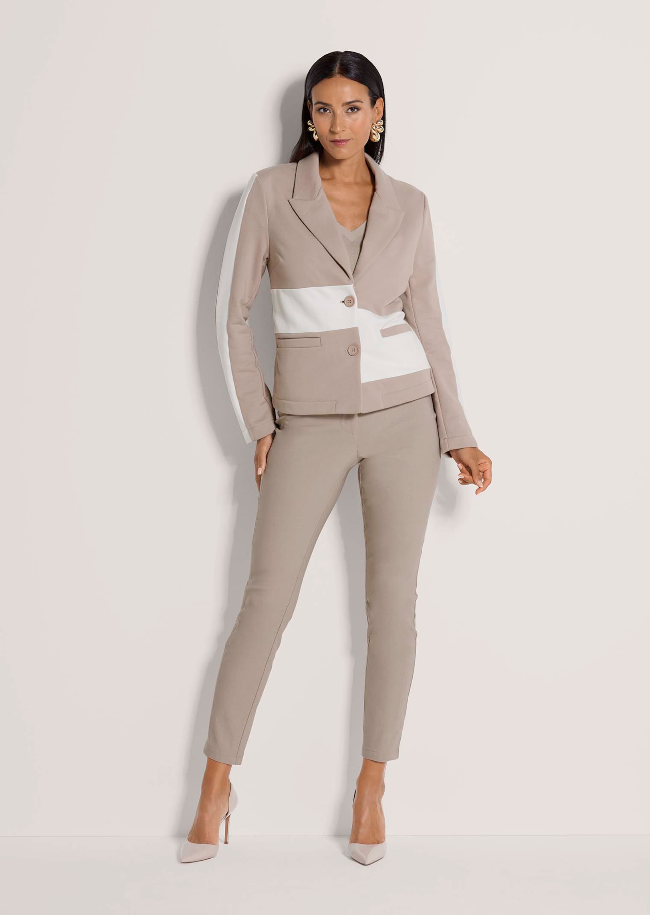 Shirtjacke mit Blockstreifen