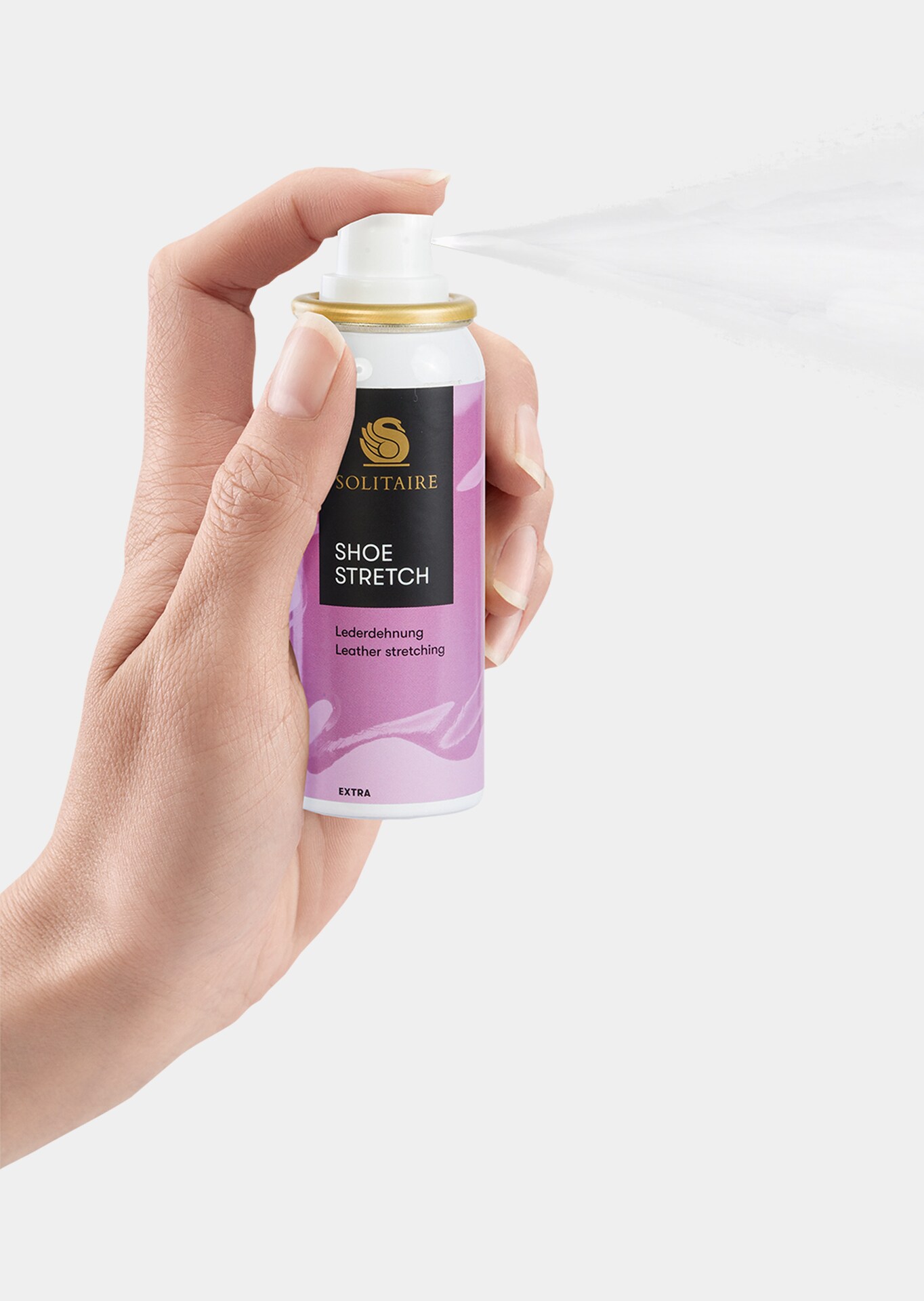Stretchspray voor leer tegen drukplekken
