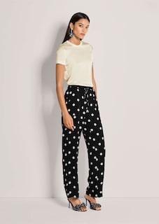 Pantalon à motif pois avec jambes larges thumbnail 3