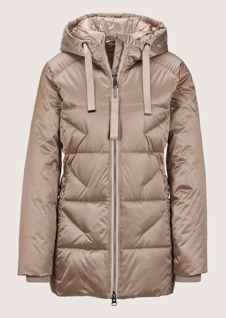 Wattierte Steppjacke mit Kapuze