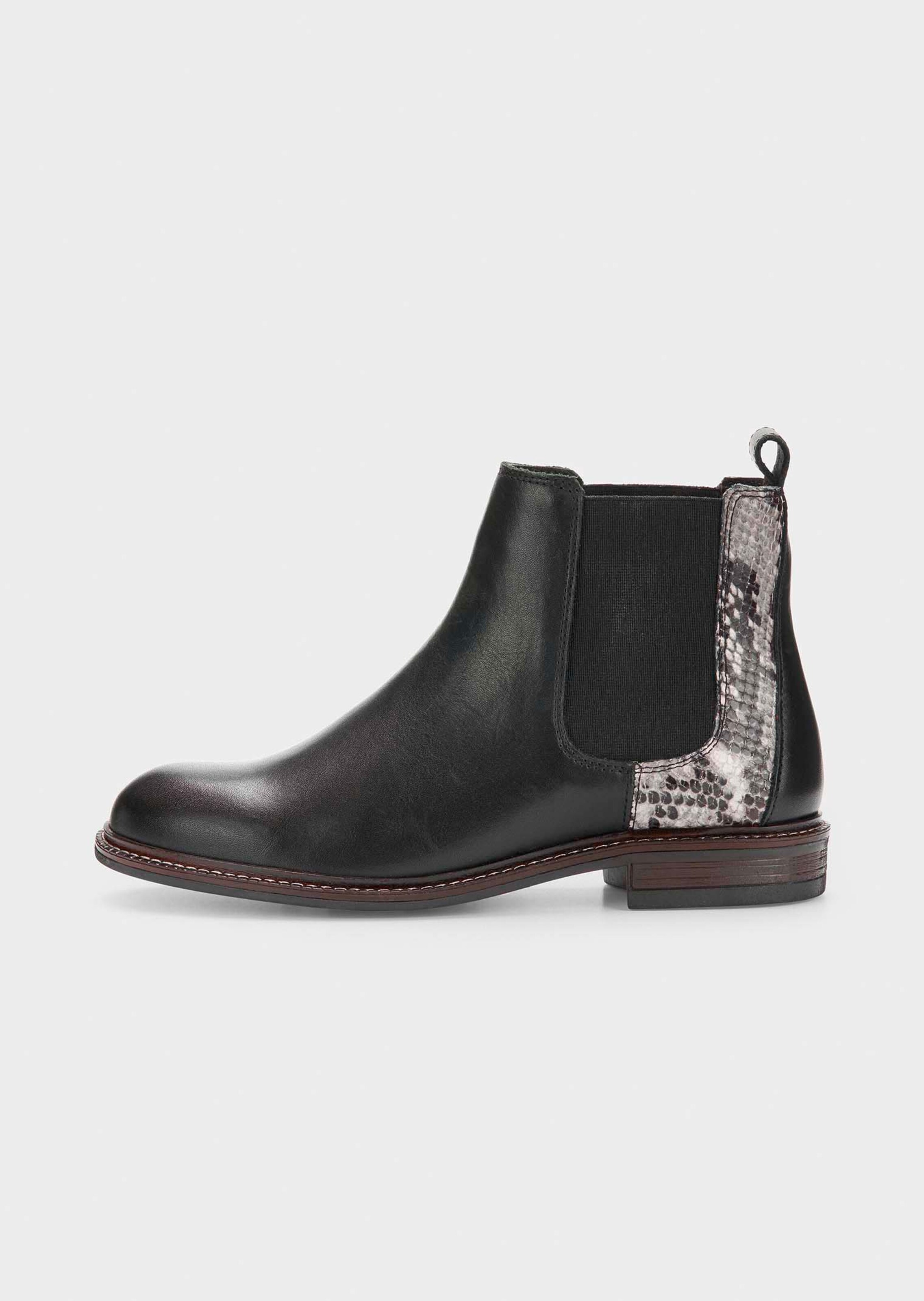 Bottines Chelsea effet serpent