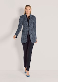 Denim blazer with leopard print thumbnail 3