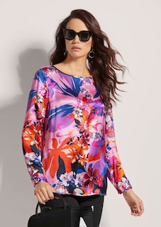 Seidenbluse mit Floral-Druck thumbnail 5