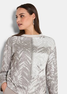 Sweatshirt mit Stehkragen und Allover-Print thumbnail 3