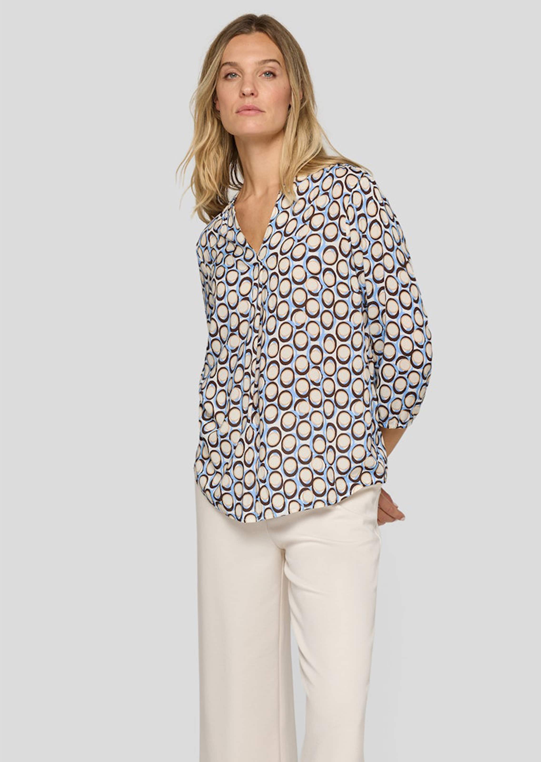 Tuniek van pure viscose met grafische print