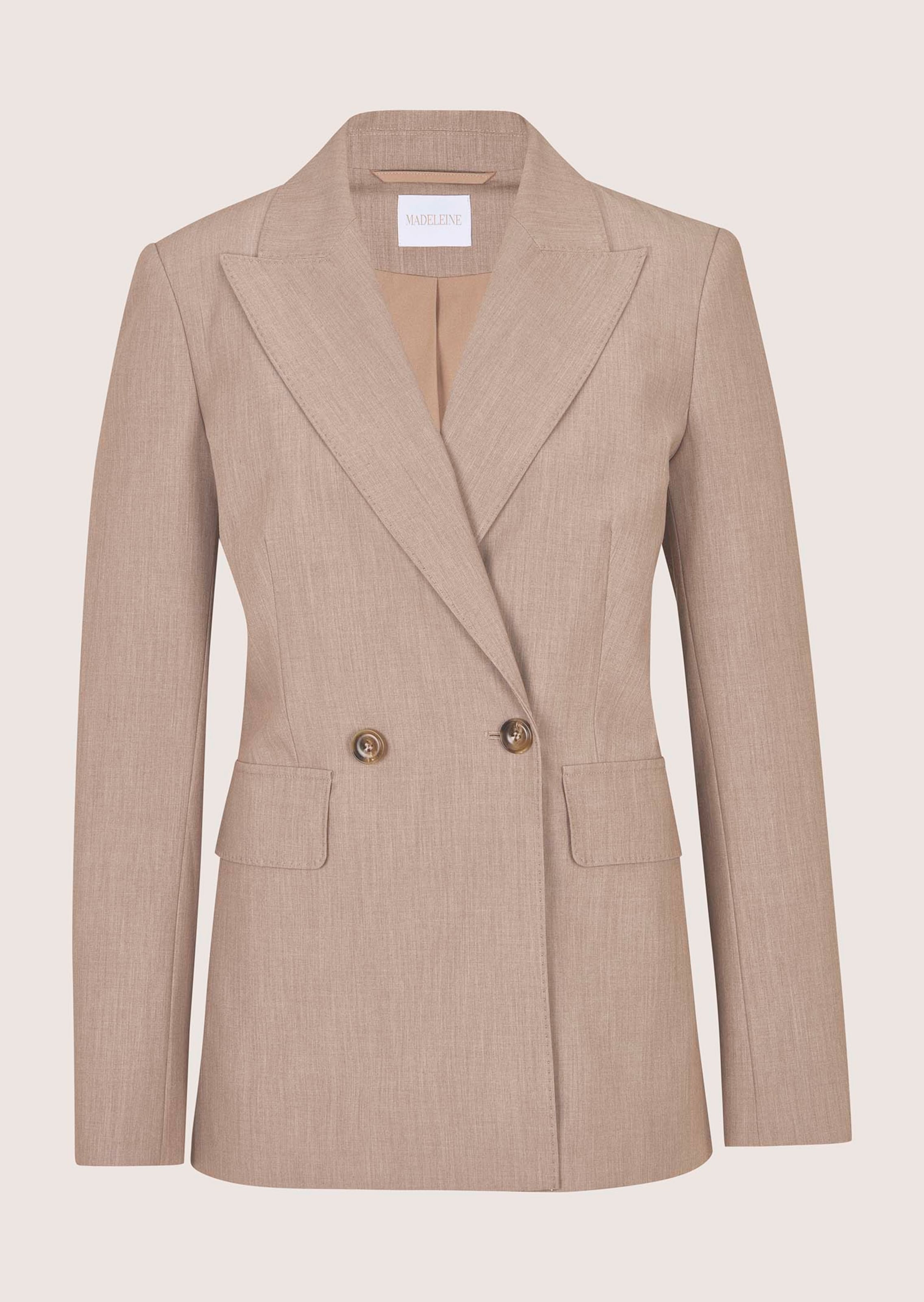 Double-breasted blazer met decoratieve doorstiksels