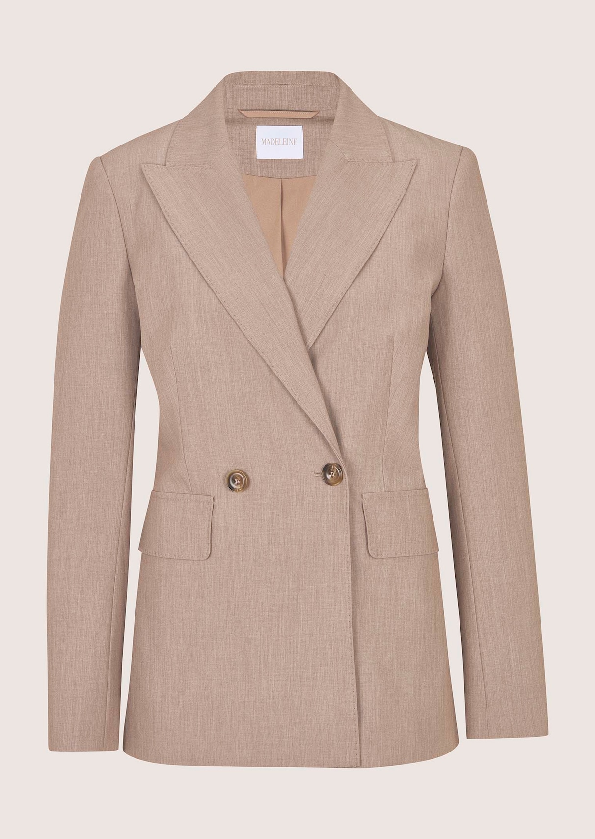 Double-breasted blazer met decoratieve doorstiksels