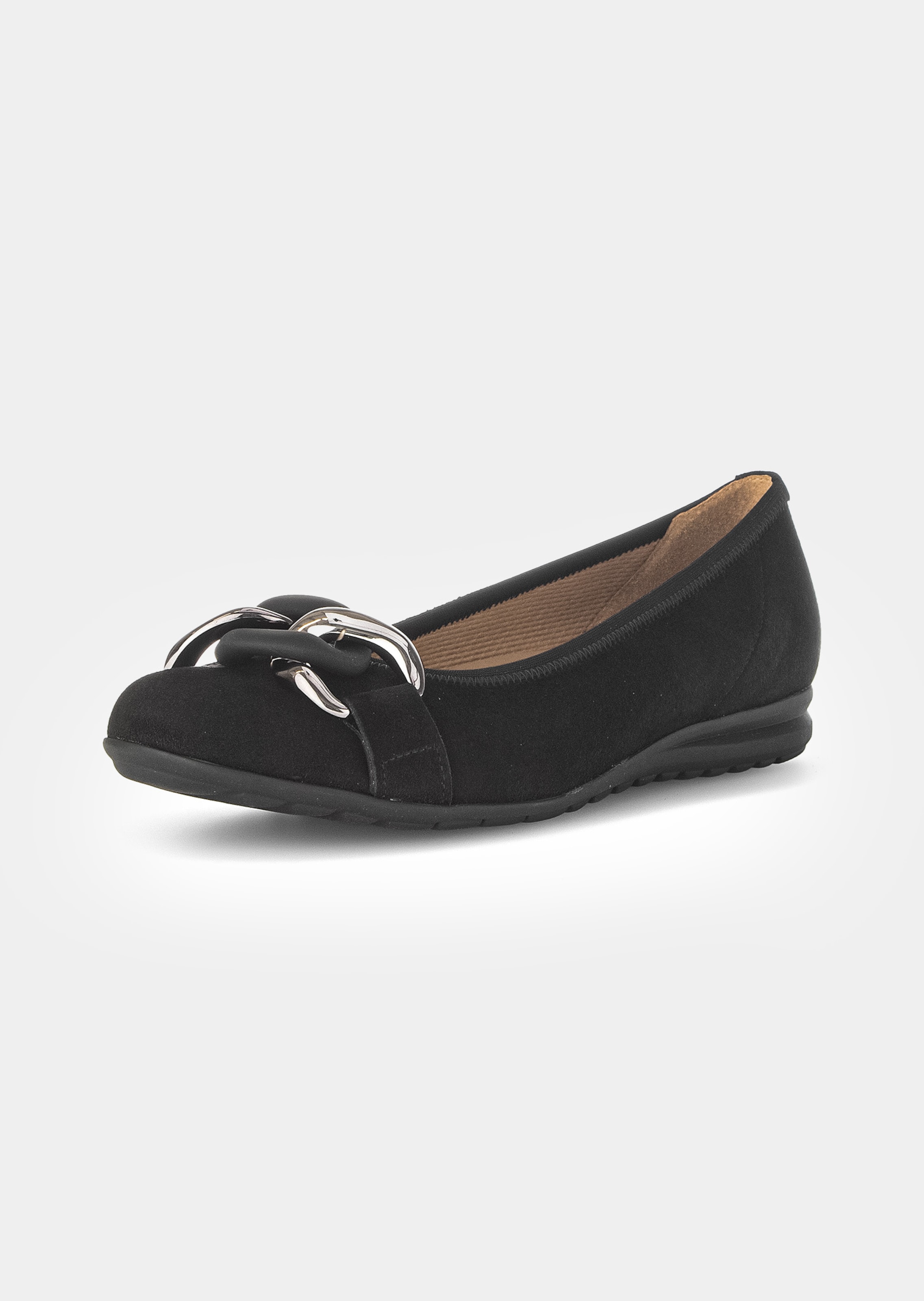 Ballerina aus Leder mit Schmuckkette