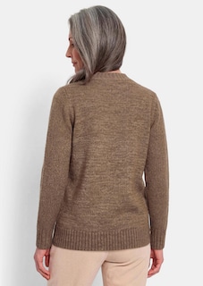 Strickpullover mit Intarsienmuster und Stehkragen thumbnail 3