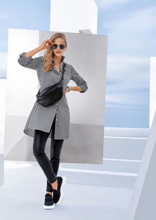 Ausgestelltes Longhemd mit Vichy-Karo thumbnail 1