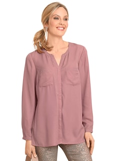 Modische Bluse mit Taschen und Schmucksteinen thumbnail 1