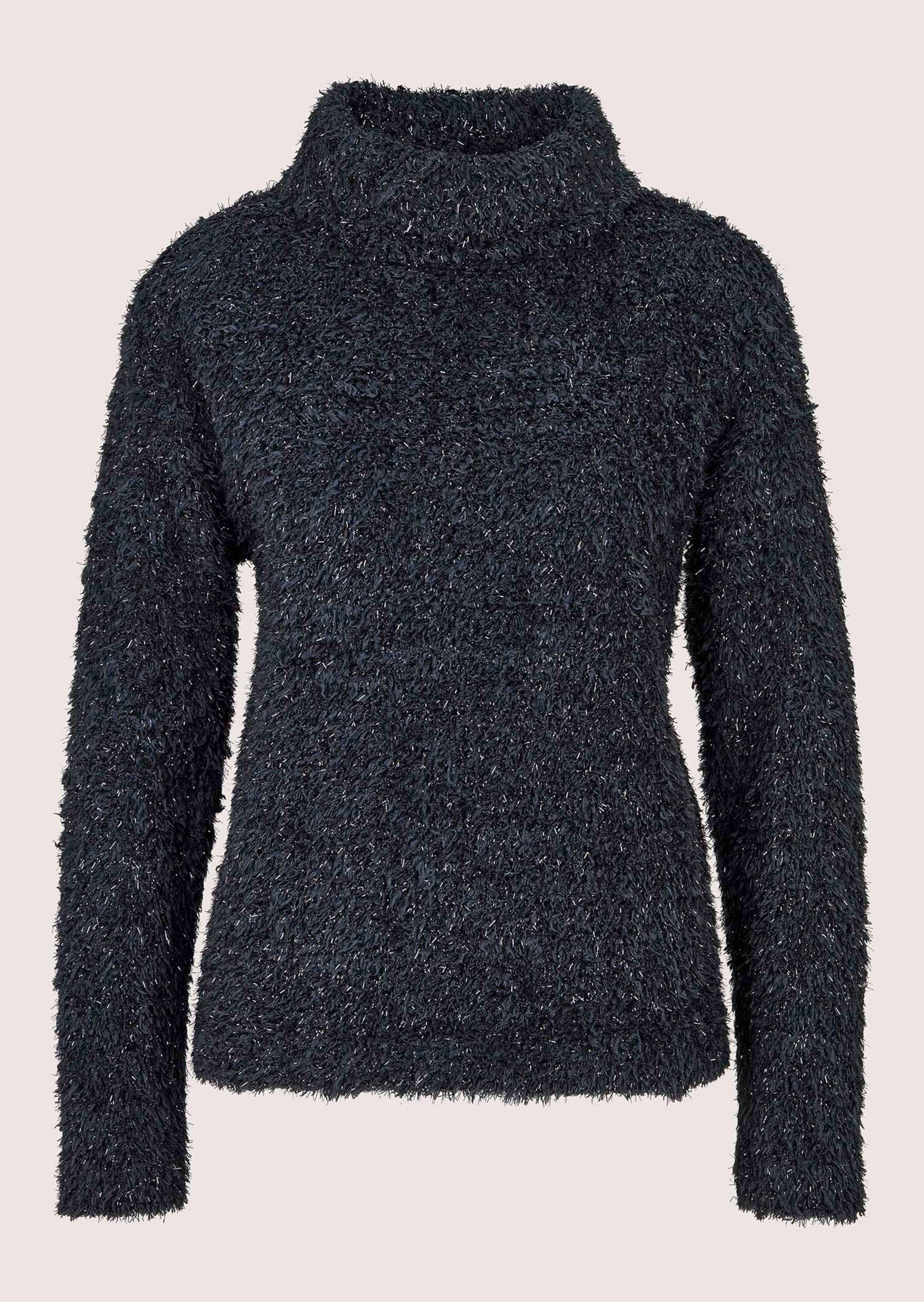 Flauschiges Sweatshirt mit Rollkragen