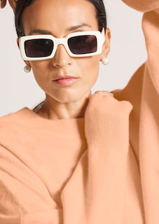 Kurzer Oversize-Pullover mit Kaschmir thumbnail 5