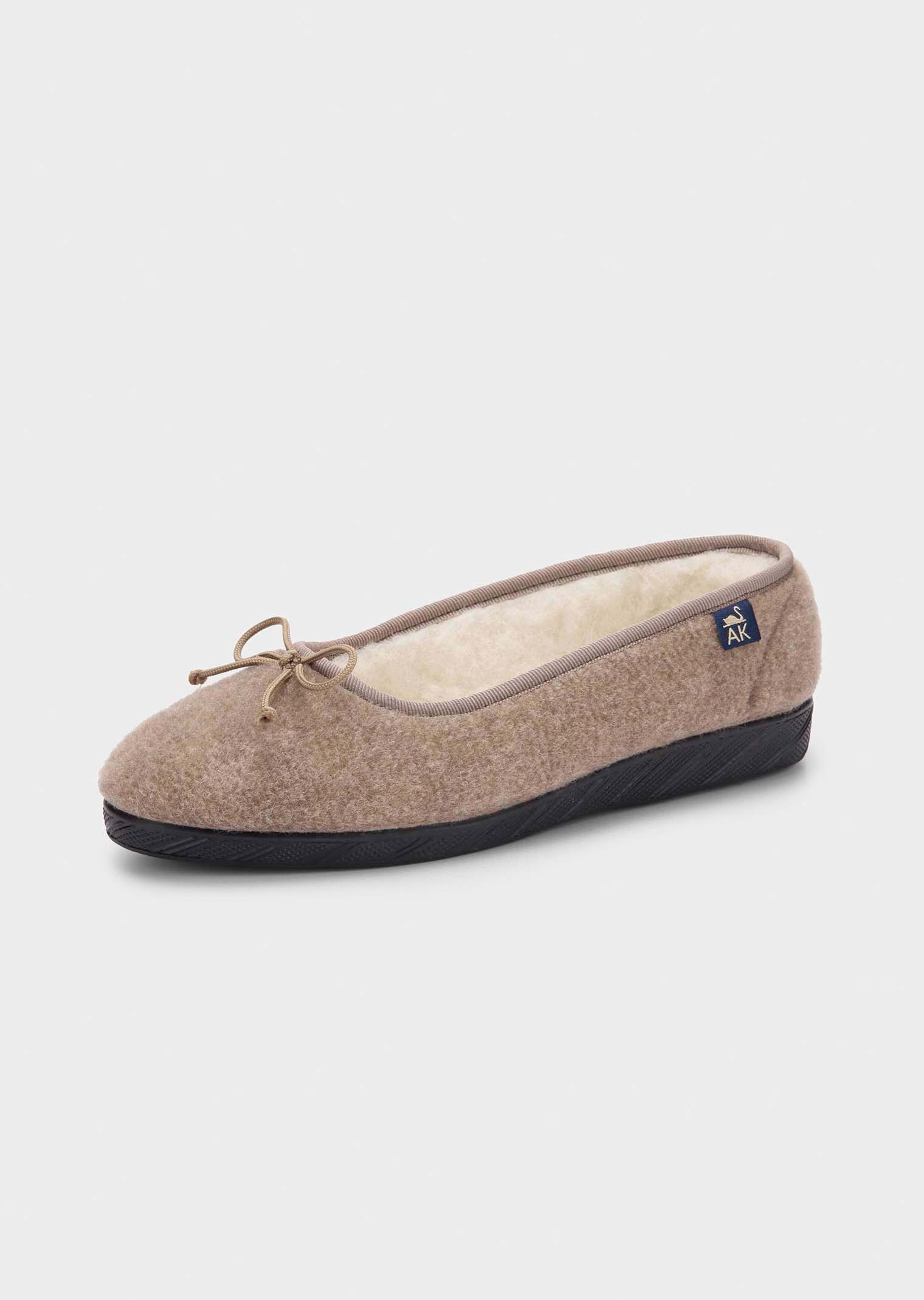 Ballerina-Hausschuhe mit Schurwolle