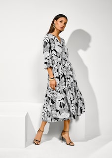 Kleid mit sommerlichem Print in leichter Viskosequalität thumbnail 1