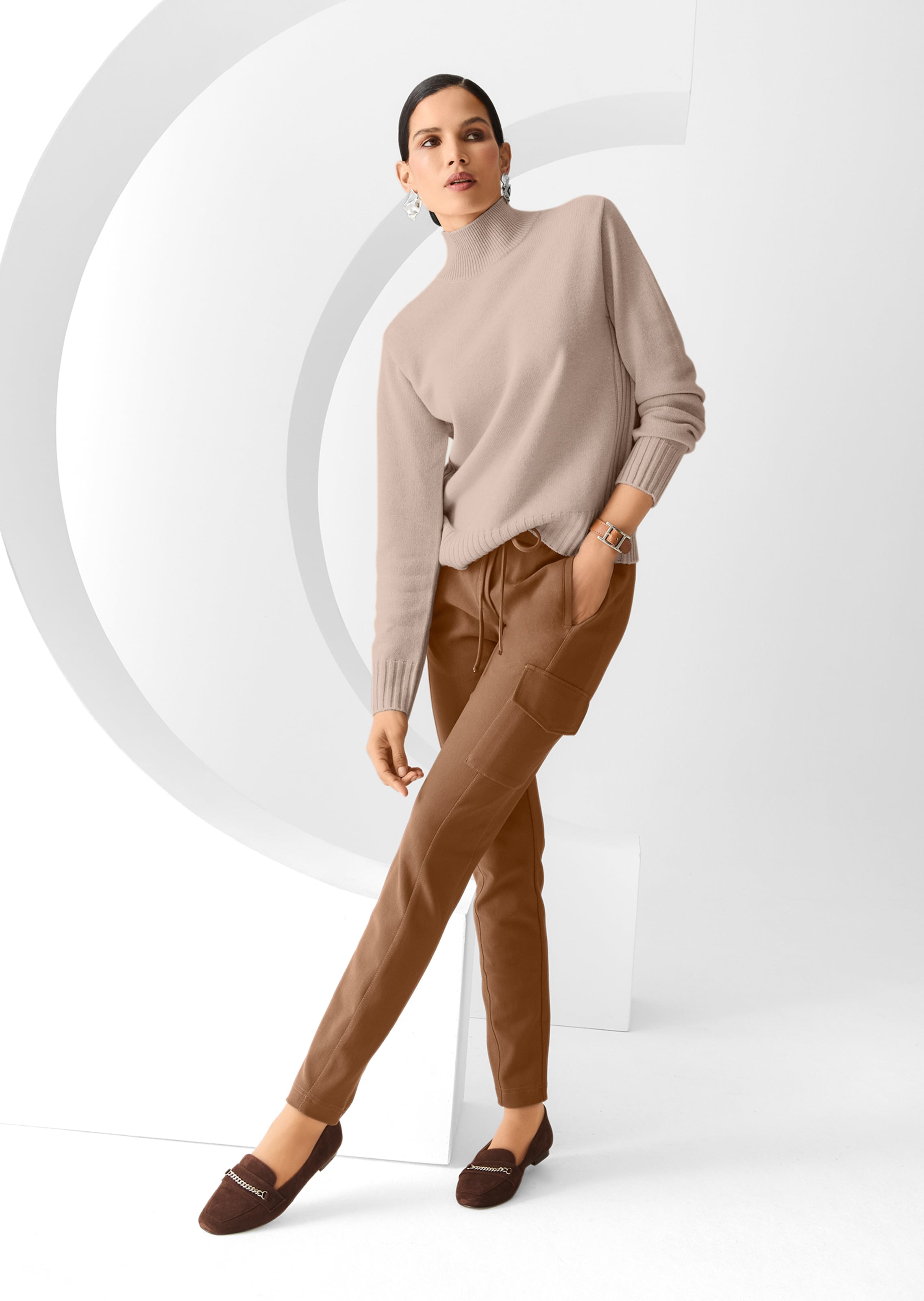 Jersey-Hose mit Piqué-Struktur