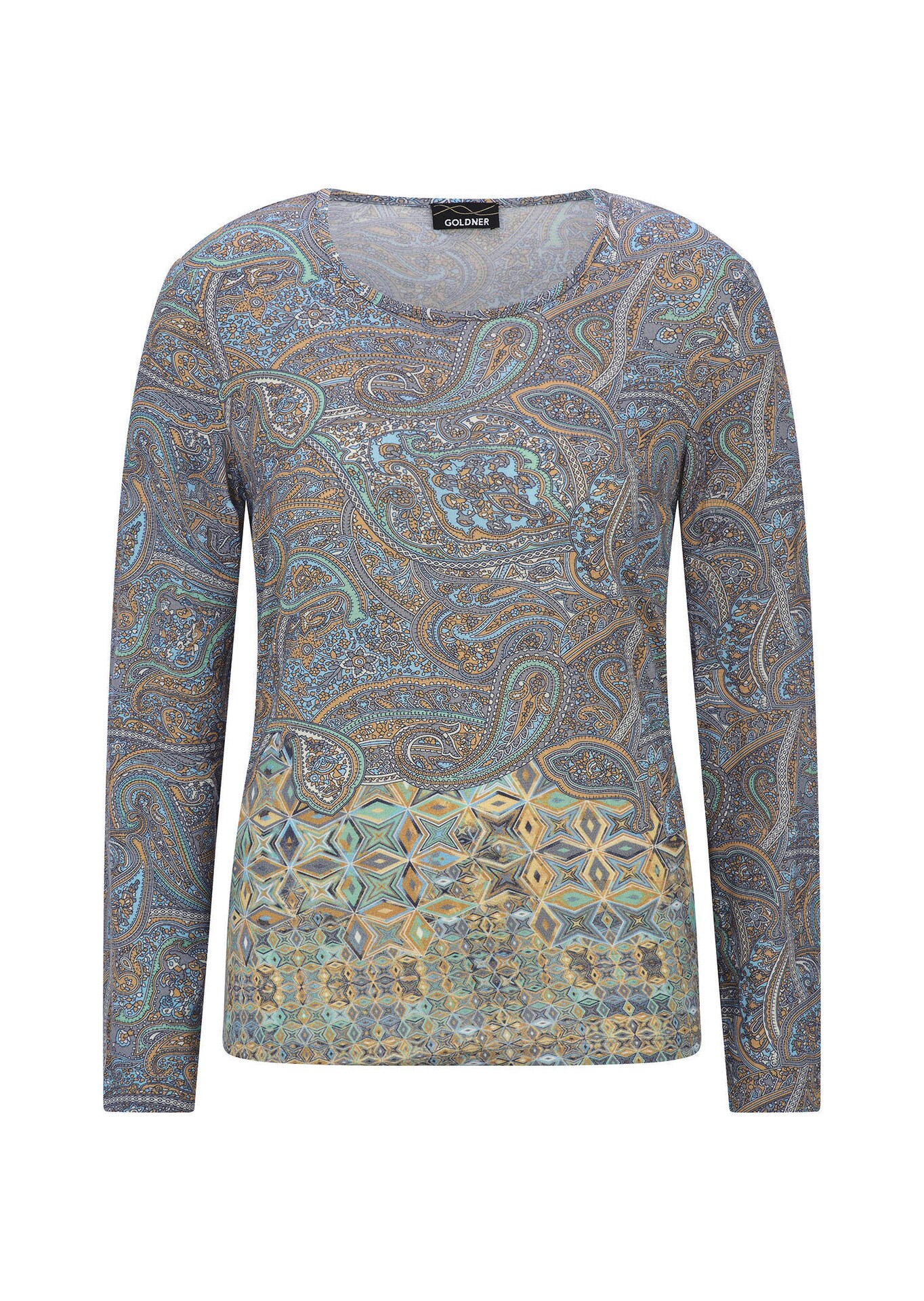 Shirt met paisleypatroon en lange mouwen